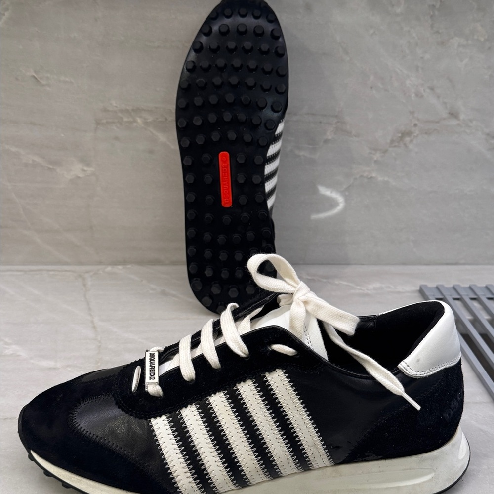 Dsquared black leather and shade men’s size 11 - 44